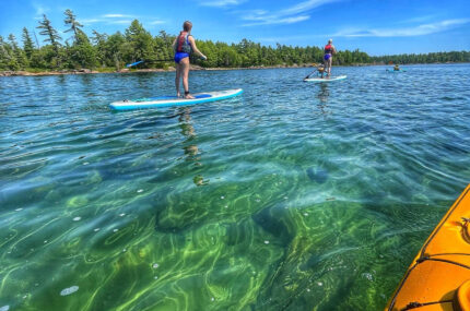 Stand Up Paddleboard Tour SUP in Georgian Bay with Georgian Bay Tours.